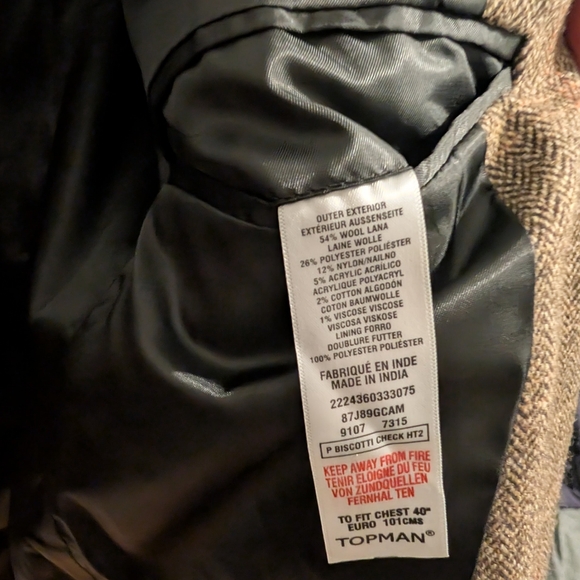 Topman wool blend blazer - Picture 4 of 7